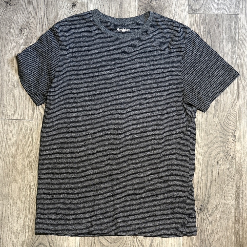 Men's Gray Striped T-Shirt